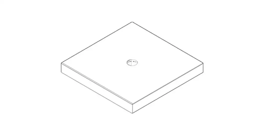 DORNBRACHT Rosette ERSATZTEILE 092778037 80 x 80 x 9 mm Platin gebürstet, 092778037-06 Galeriebild 1